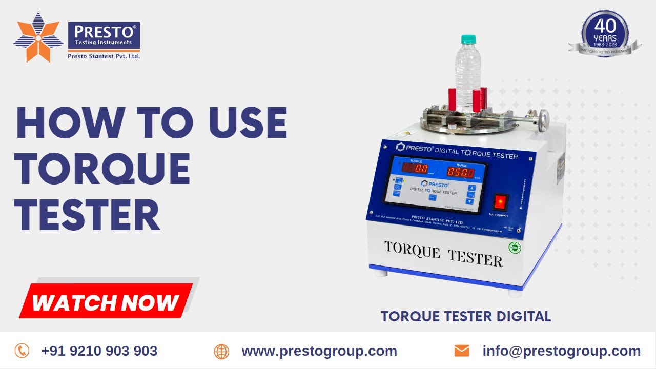 Torque Tester - Digital | Presto Group