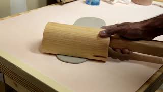 Making A Slab Using A Clay Mallet