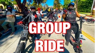 Electric scooter & electric bike group ride! HIGH SPEED ACTION  Roadrunner Kaabo Talaria Super73