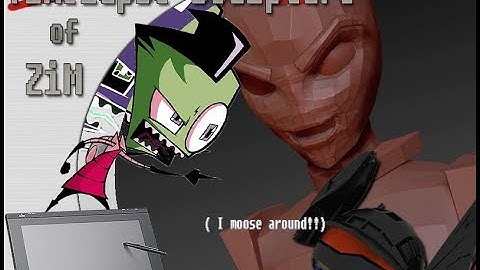 Timelapse sculpture of Zim InvaderZim