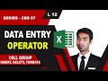 #excel  I How to Make Data Entry I Excel Job L 12 I John Institution I