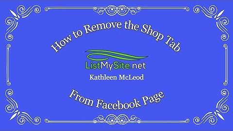How to remove a shop tab from Facebook Page 2021