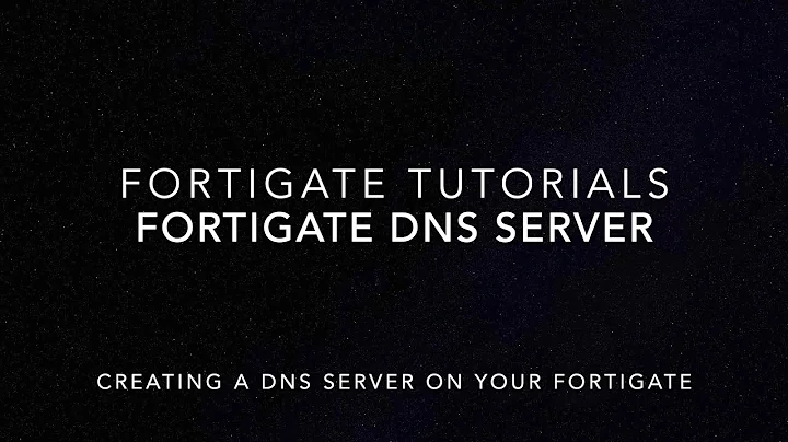 Fortigate DNS Server - Set up a DNS Server on your Fortigate Firewall