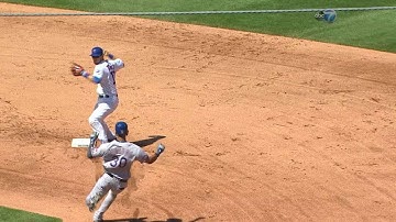 TEX@CHC: La Stella, Zobrist turn a 5-4-3 double play