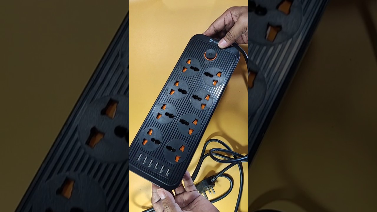 Portronics Power Plate 7 | Power Extender with 8 Sockets, 6 USB Ports