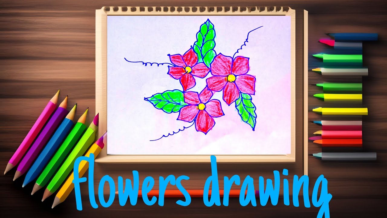 How to draw a beautiful flowers๐ธ๐บ๐ป๐น๐ท๐ผ๐|| Easy drawings beginner's - YouTube