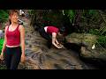 How to drain a pond to catch Carp - Filling Huge Bamboo Baskets with Giant Fruit of the River