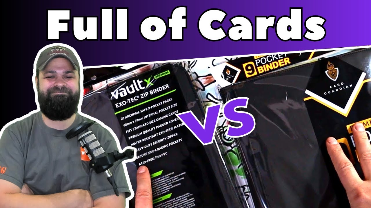 VaultX Card Guardian Trading Card Binder Comparison when FULL of cards