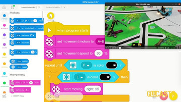 [SPIKE Prime Programming] How to follow a line and stop at an intersection with Color Sensors