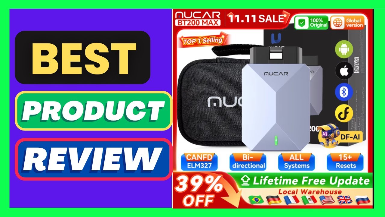 MUCAR BT200 MAX AI Automotive Tool ELM327
