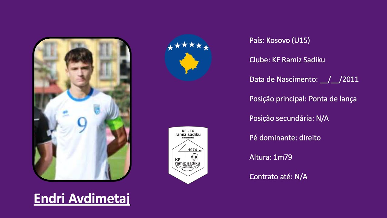 Endri Avdimetaj | 2011 (Kosovo | KF Ramiz Sadiku) footage vs Armenia U15