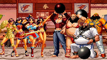 The King of Fighters (MUGEN) | Athena Asamiya Team vs Chang Koehan Team