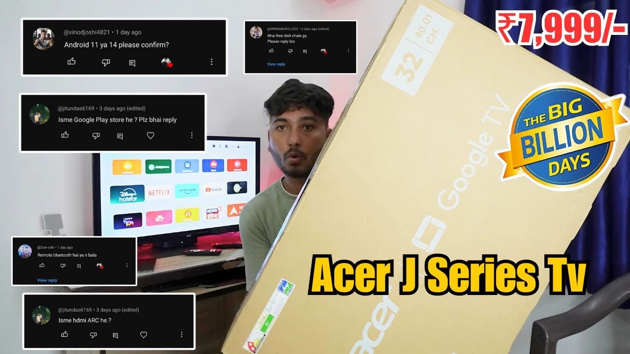 Acer J Series Tv QNA : Only 7,999/- In Flipkart BBD Sale 2024 || Best Android Tv Under 9999/- ?