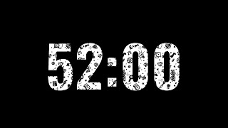 52 Minutes Countdown Timer, Gentle Alarm, Deep Focus, No Music, Aesthetic Timer