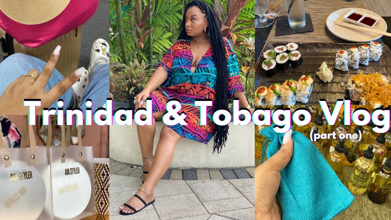 Travel Vlog Trinidad & Tobago local artisan shopping, green market,brunch & sushi dates (PT