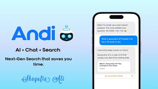 How To Use Andi AI search Tutorial by ShaguftaAli
