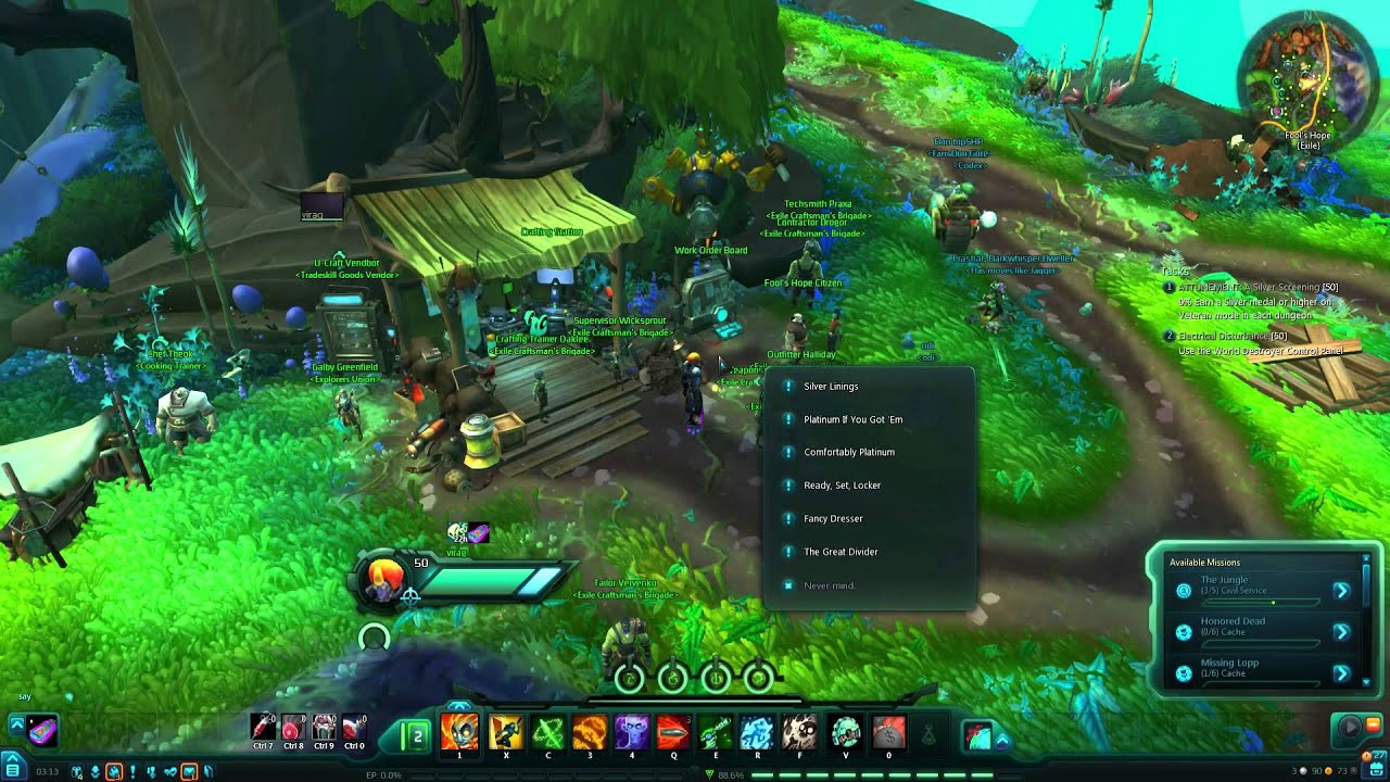 WildStar Where is Exile crafting daily quests in Wilderrun