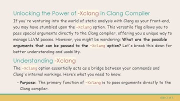 Understanding the -Xclang Option in Clang Compiler: Maximize Your Tool