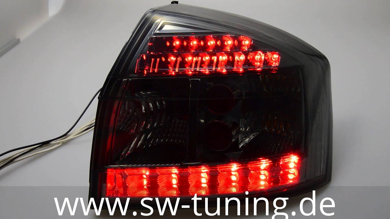SW-Light LED Rückleuchte für Audi A4 Limousine B6 8E smoke SW-Tuning -  YouTube