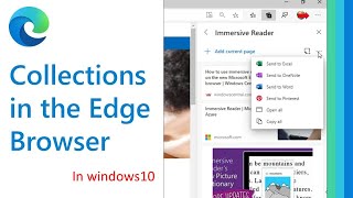 how to use microsoft edge collections in windows10