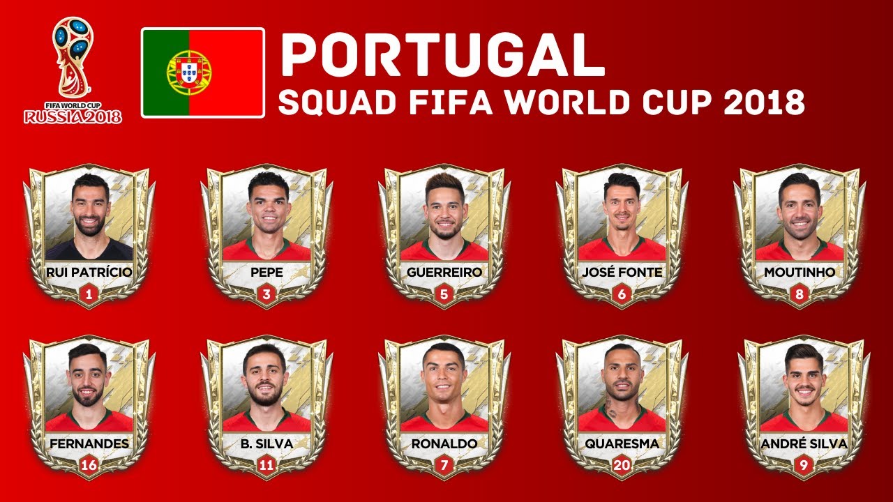 PORTUGAL Squad - 2018 FIFA WORLD CUP | Portugal's 2018 World Cup Squad | Historical Squads
