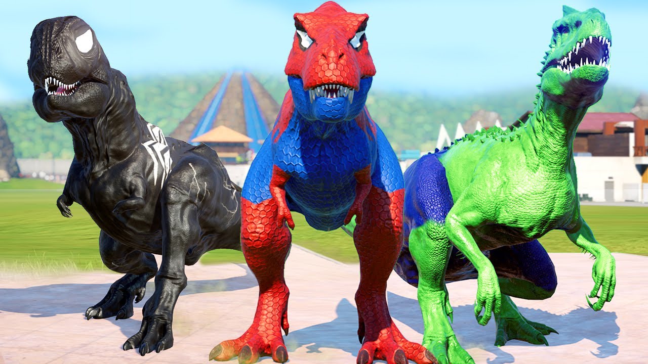 Con Khủng Long Bạo Chúa Siêu Nhân Nhện T-ReX đánh đấu Khủng Long HULK - khung log