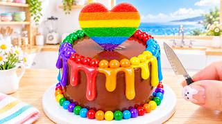 Rainbow Cake Recipes Mini Chocolate Heart Cake Decorating