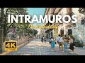 Whats inside this walled city in manila  walking tour of intramuros  4k  manila philippines