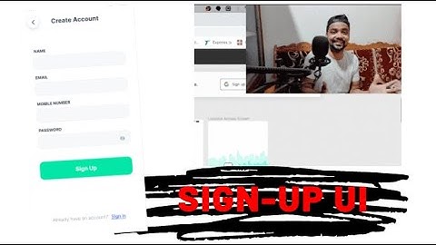 React Native SignUp Page UI | Cab Booking App Project