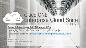 UCS Director - cisco_cloud Python Interface Demo