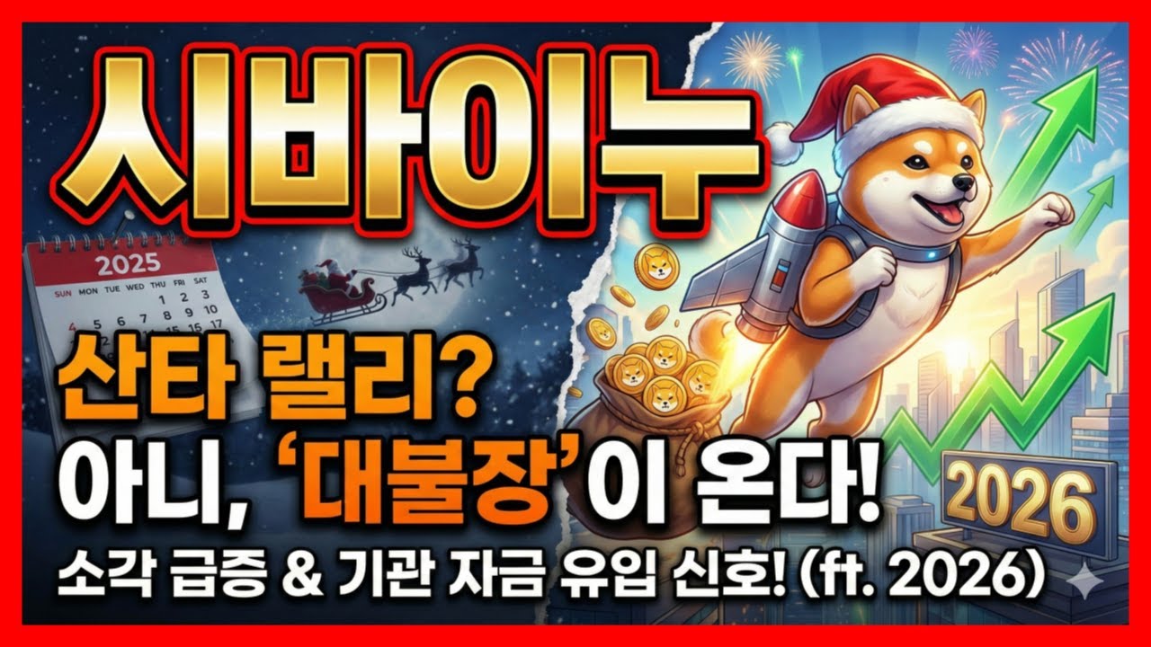 시바이누 코인 전망] 산타 랠리 말고 !! 대 불장이 옵니다!! 기관 자금 유입 신호! (FEAT. 2026) - YouTube