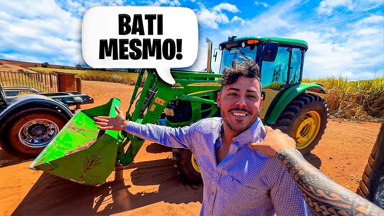 RENATO BATEU O TRATOR NO MEU CAMINHÃO 😭 QUEBROU O PARALAMA