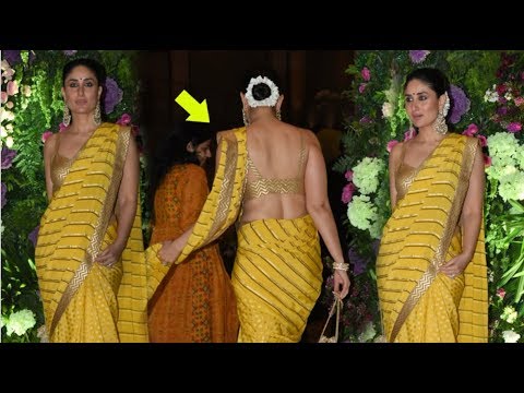 Download Kareena Kapoor GORGEOUS Looks In BACKLESS Saree At Armaan Jain Wedding Reception