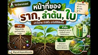หน้าที่ของราก ลำต้น และใบ 🌱 สรุปเข้าใจง่ายใน 5 นาที