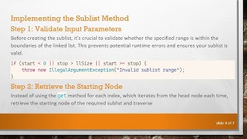 How to Create a Sublist of a Linked List in Java Without Standard Library