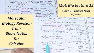 Molecular Biology Revision | Short Notes for CSIR NET, GATE, DBT, ICMR