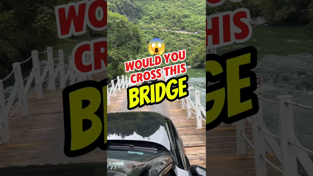 Would You Drive Across This Floating Bridge? 🌉😱 