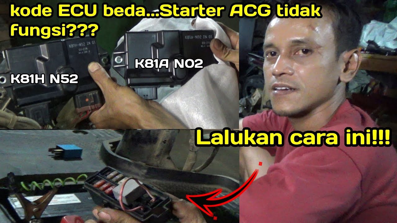 Penggantian ECU beat 2017 beda kode,starter gak nyala,lakukan cara ini