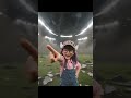 【AI REAL Dr.スランプアラレちゃん】もしもアラレちゃんがスタジアムでボールを蹴ったら…実写風 #則巻千兵衛 ​#アラレちゃん ​#則巻アラレ​ #がっちゃん​