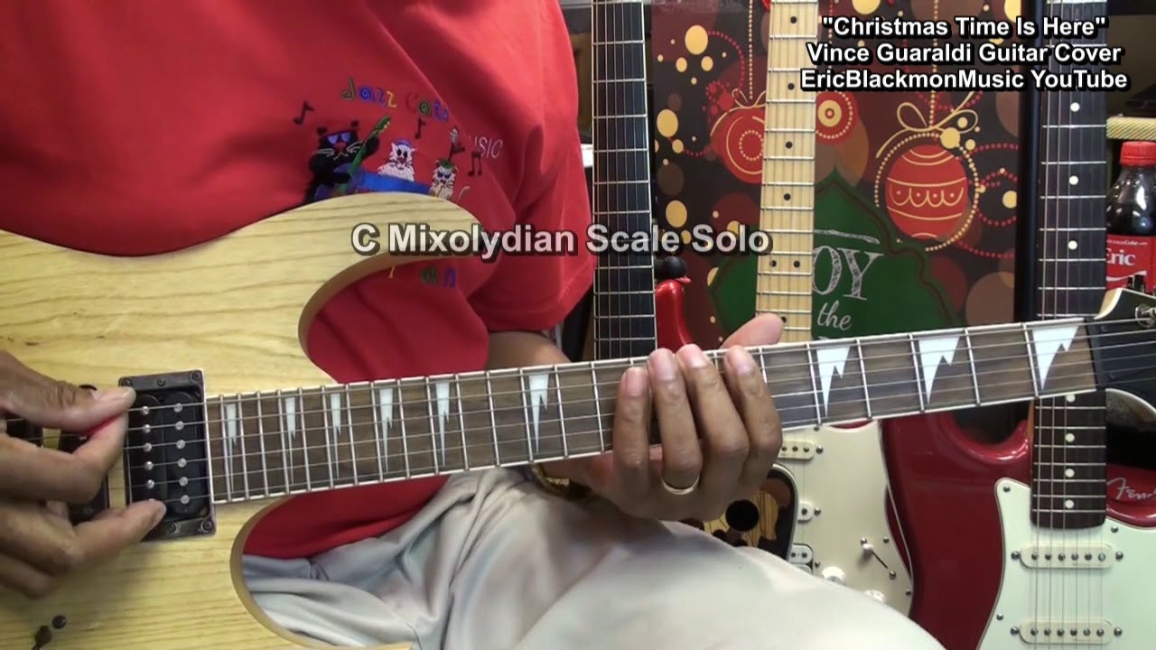 charlie brown christmas dance 🎄 CHRISTMASTIME IS HERE Vince Guaraldi Trio Peanuts Guitar Cover Eric Blackmon Guitar