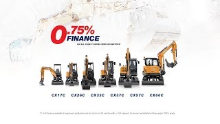 0.75% Finance On ALL Case Mini Excavators
