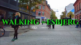 [4K] Walk In Esbjerg Pedestrian Street (Gågade)_Denmark