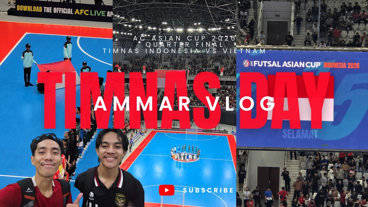 Nonton Timnas Futsal Indonesia vs Vietnam (Upper)🫡🇲🇨  - QF AFC Futsal Asian Cup 2026 | Ammar Vlog