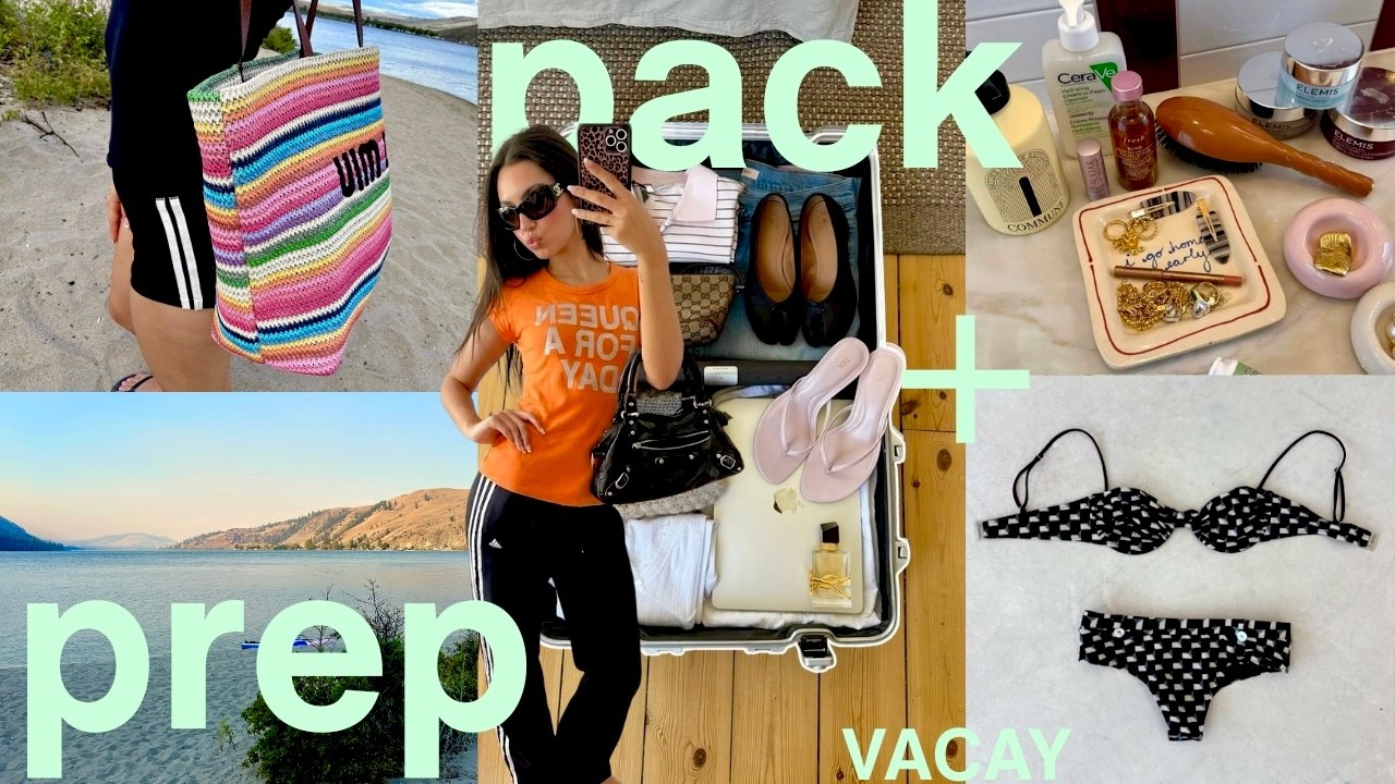 Thumbnail for PACK + PREP with me for a vacation | travel essentials, clothing haul + packing