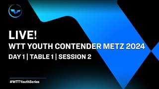 LIVE! | T1 | Day 1 | WTT Youth Contender Metz 2024 | Session 2