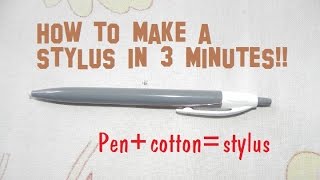 How to make a DIY stylus  in 3 minutes!! for tablet/phones