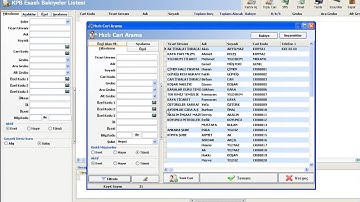 WOLVOX ERP programında cari kpb esaslı bakiyeler listesi