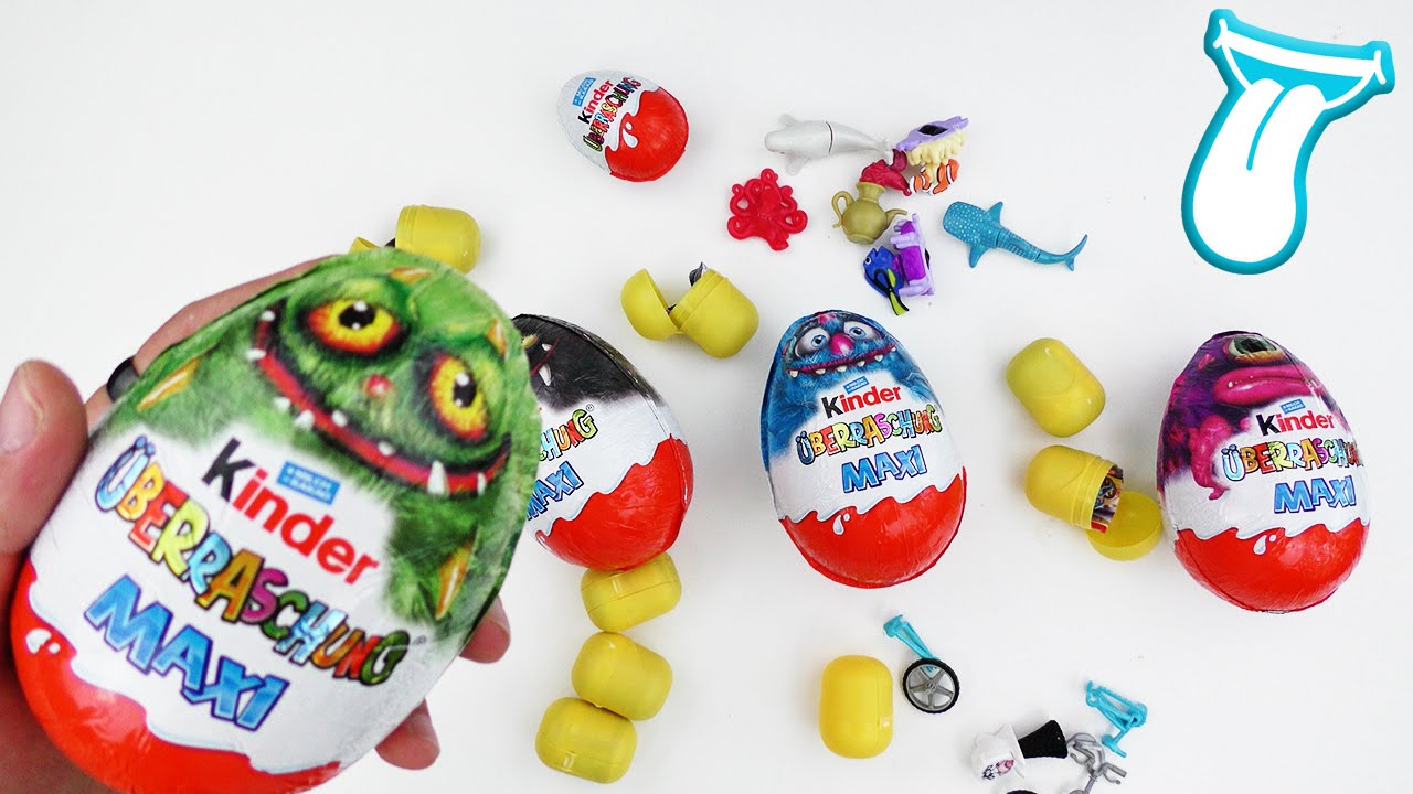 4 MAXI ÜBERRASCHUNGSEIER öffnen  Halloween FUN CANDY EDITION von 