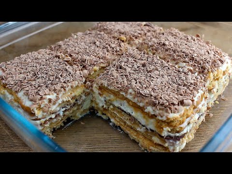Торт БЕЗ ВЫПЕЧКИ и ДУХОВКИ за 5 минут. Вкусный, Быстрый и Простой Рецепт Торта к чаю!!!