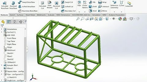 #Welding machine for weld frame design with solidworks Weldment how to Weldment structure design#